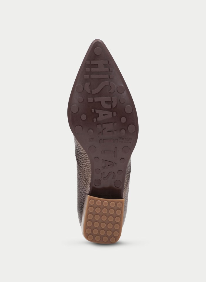 Hispanitas T Strap Turin Taupe Metalizado