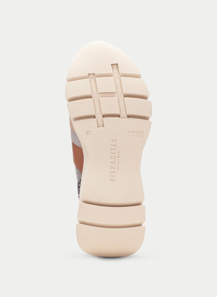 Hispanitas Botin Sport Helsinki Gris Tierra Glitter