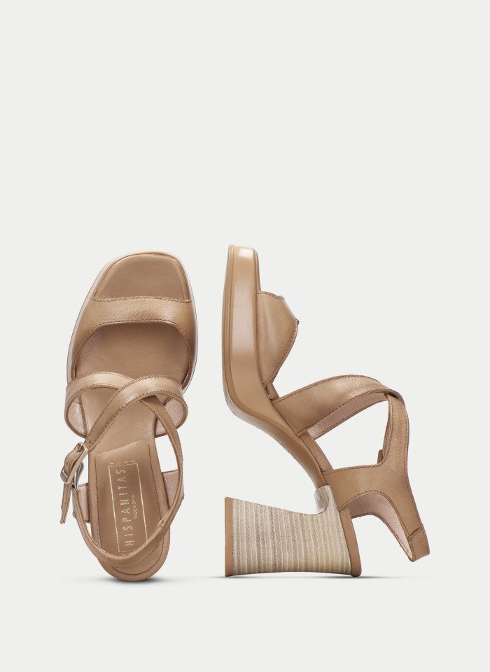 Hispanitas Sandalia Tacón Tahiti Desert
