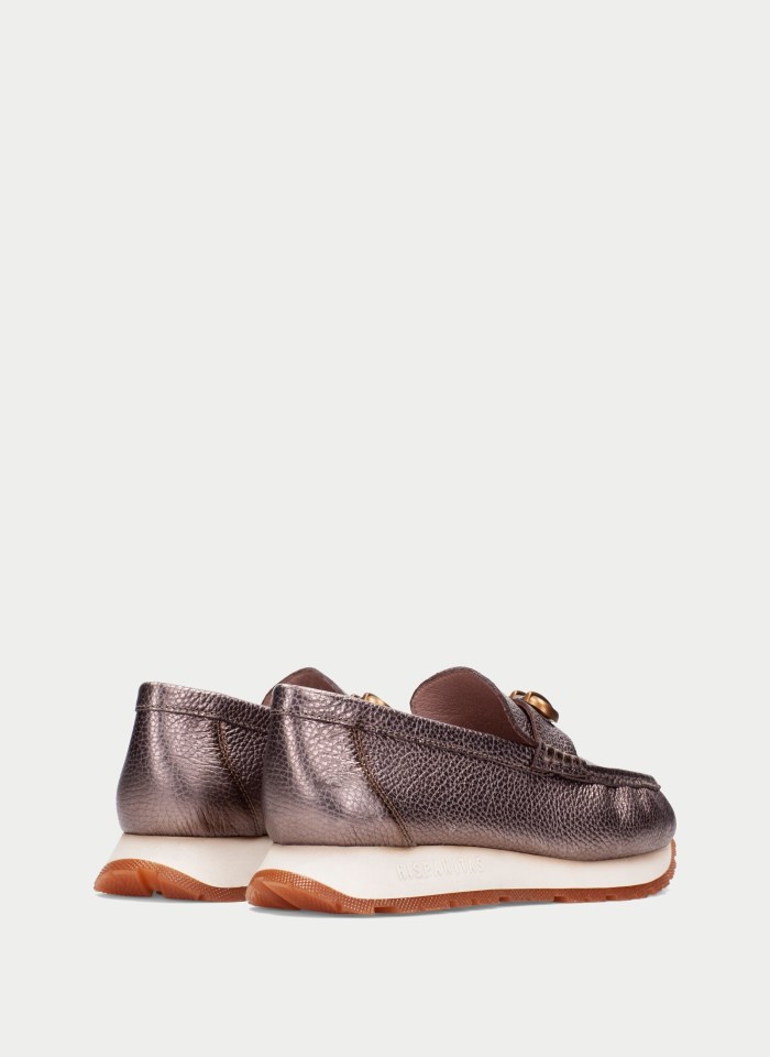 Hispanitas Mocasín Sport Kansas Taupe Metalizado