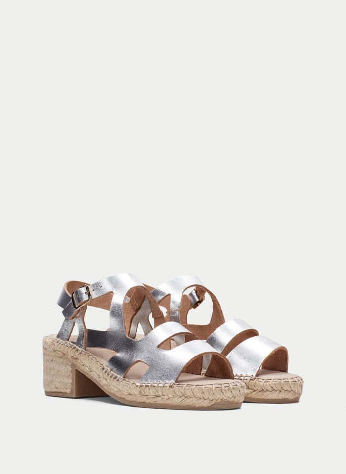 Hispanitas Espadrilles Yute Plata