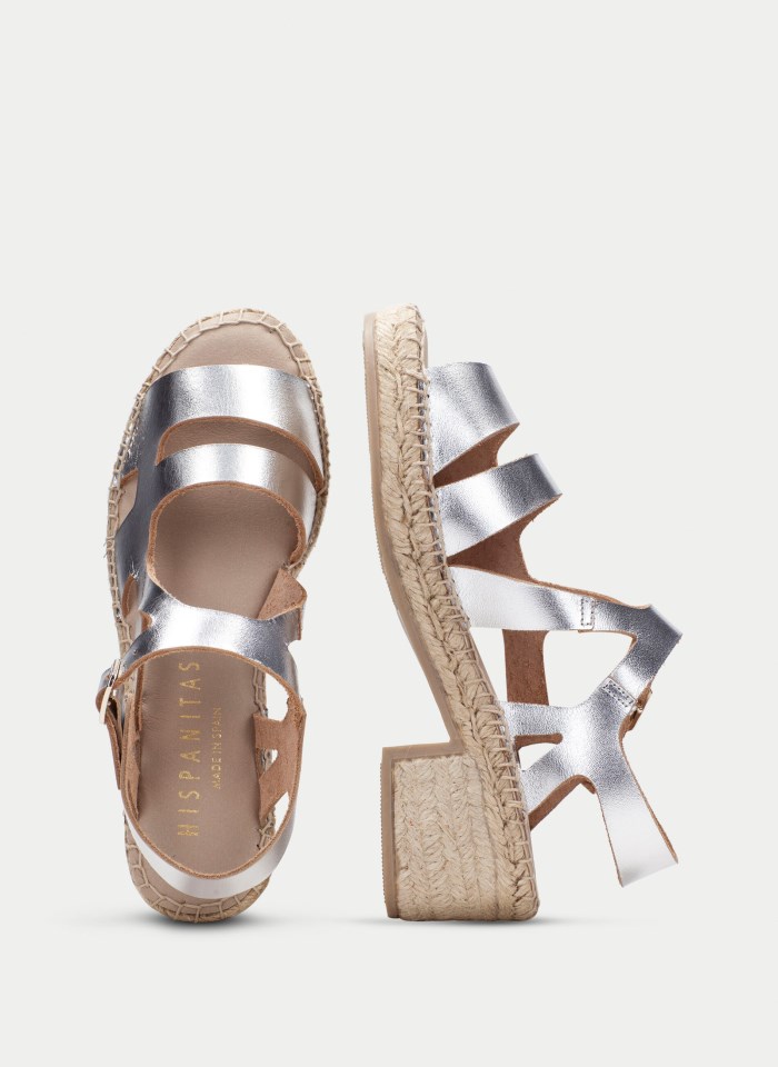 Hispanitas Espadrilles Yute Plata