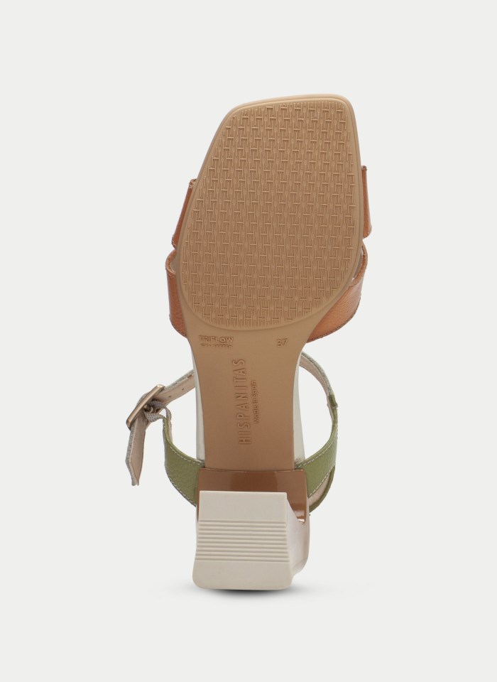 Hispanitas Sandalia Tacón Mallorca Aloe Crema Melocoton