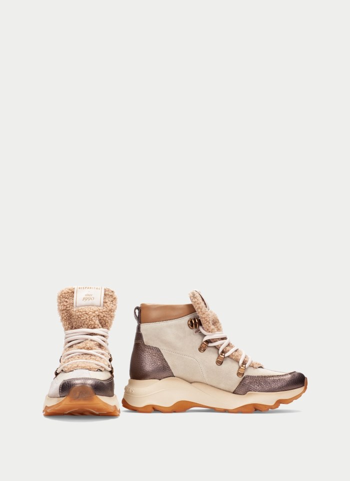 Hispanitas Botin Sport Nepal Crema Biscuit