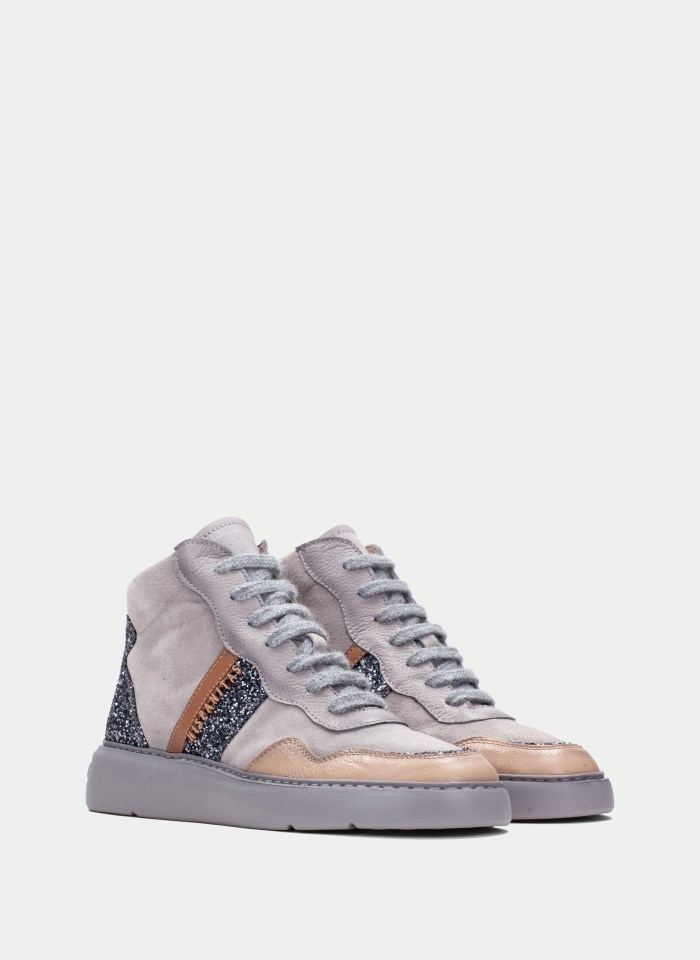 Hispanitas Botin Sport Oceania Gris Tierra Glitter
