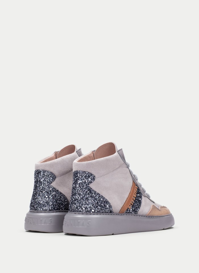 Hispanitas Botin Sport Oceania Gris Tierra Glitter