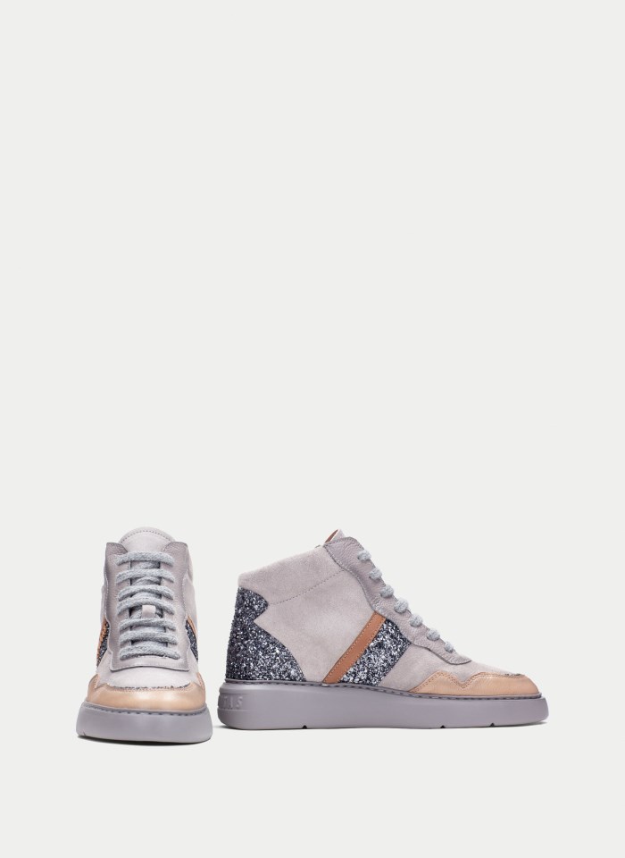 Hispanitas Botin Sport Oceania Gris Tierra Glitter
