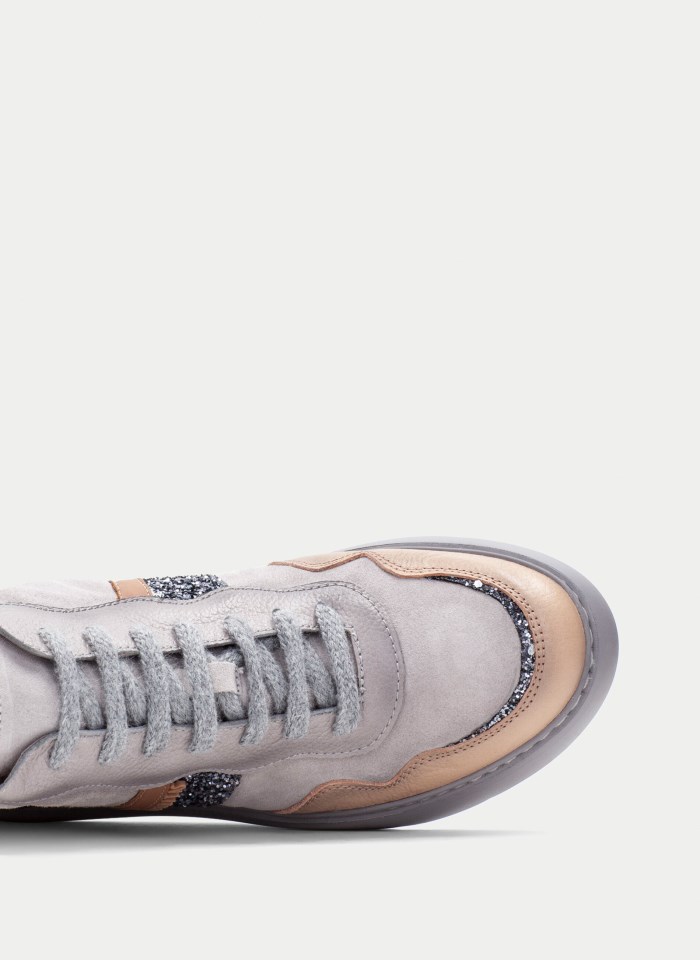 Hispanitas Botin Sport Oceania Gris Tierra Glitter