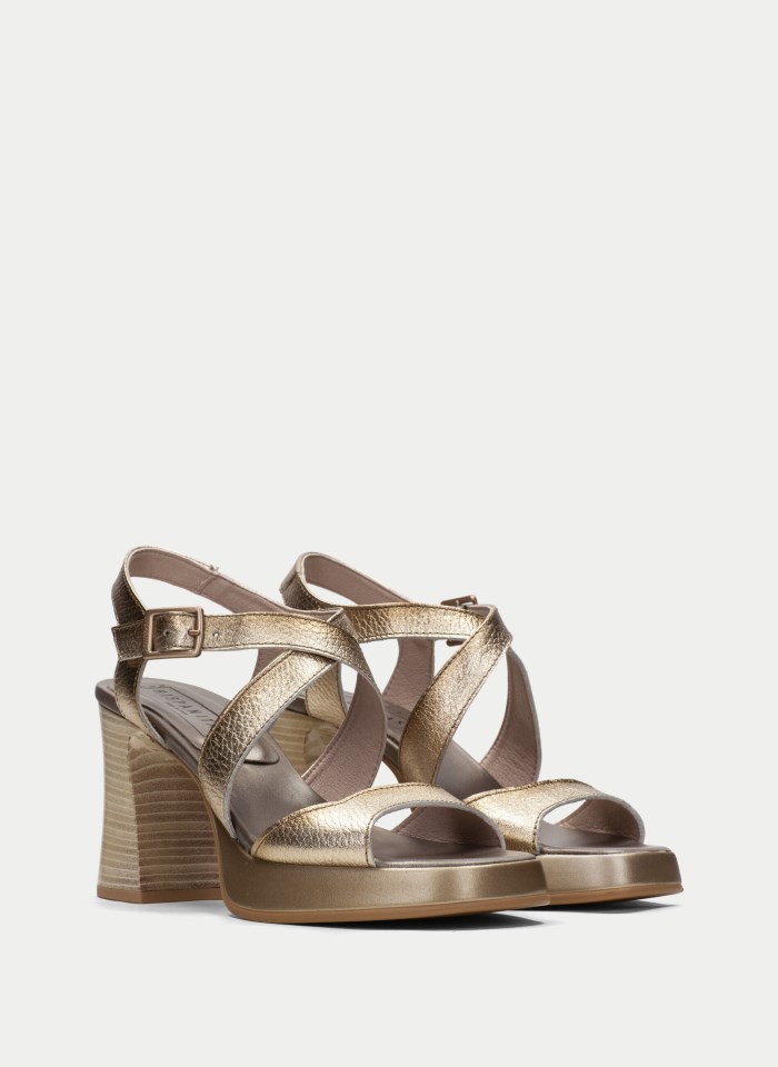 Hispanitas Sandalia Tacón Tahiti Oro