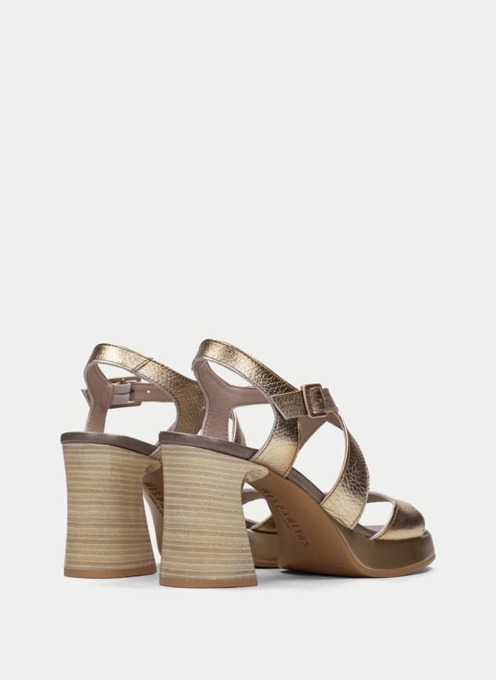 Hispanitas Sandalia Tacón Tahiti Oro