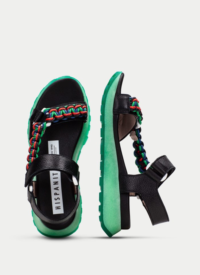 Hispanitas Sandalia Sport Maui Negro