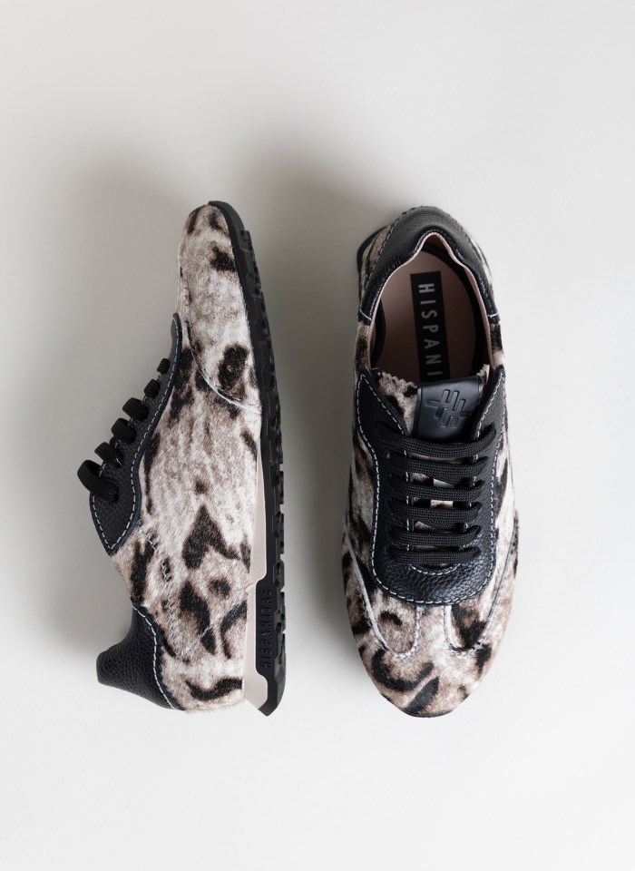 Hispanitas Deportivo Zinnia Leopardo Blanco Negro
