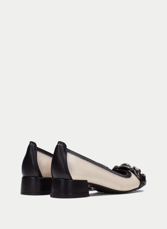 Hispanitas Bailarina Tacon Oporto Negro Crema