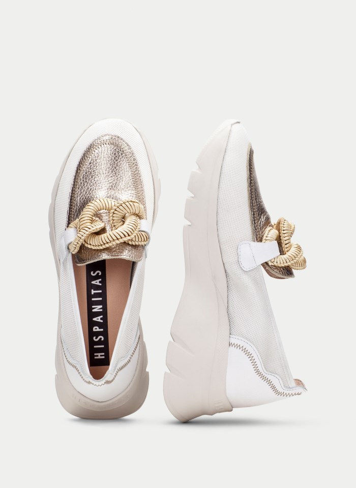 Hispanitas Mocasín Sport Habana Blanco Cava
