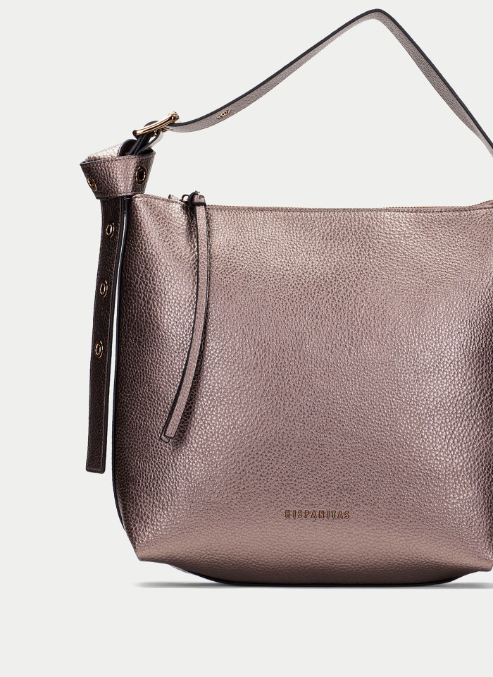 Hispanitas Hobo Taupe Metalizado