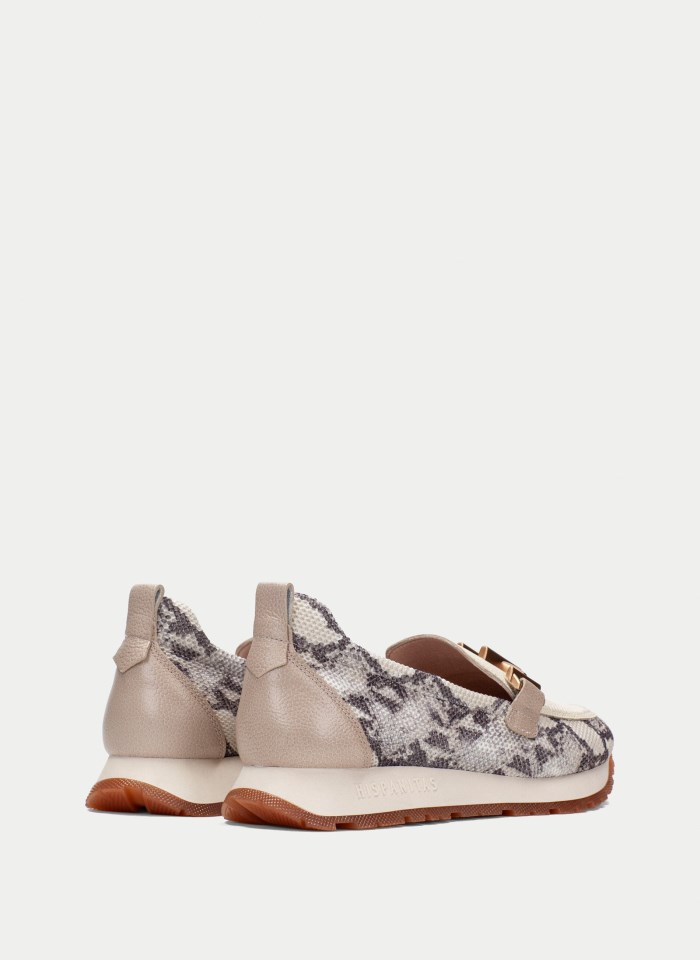 Hispanitas Mocasín Sport Kansas Python Taupe