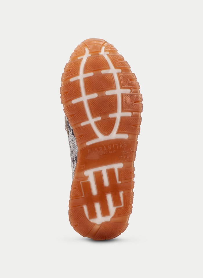 Hispanitas Mocasín Sport Kansas Python Taupe