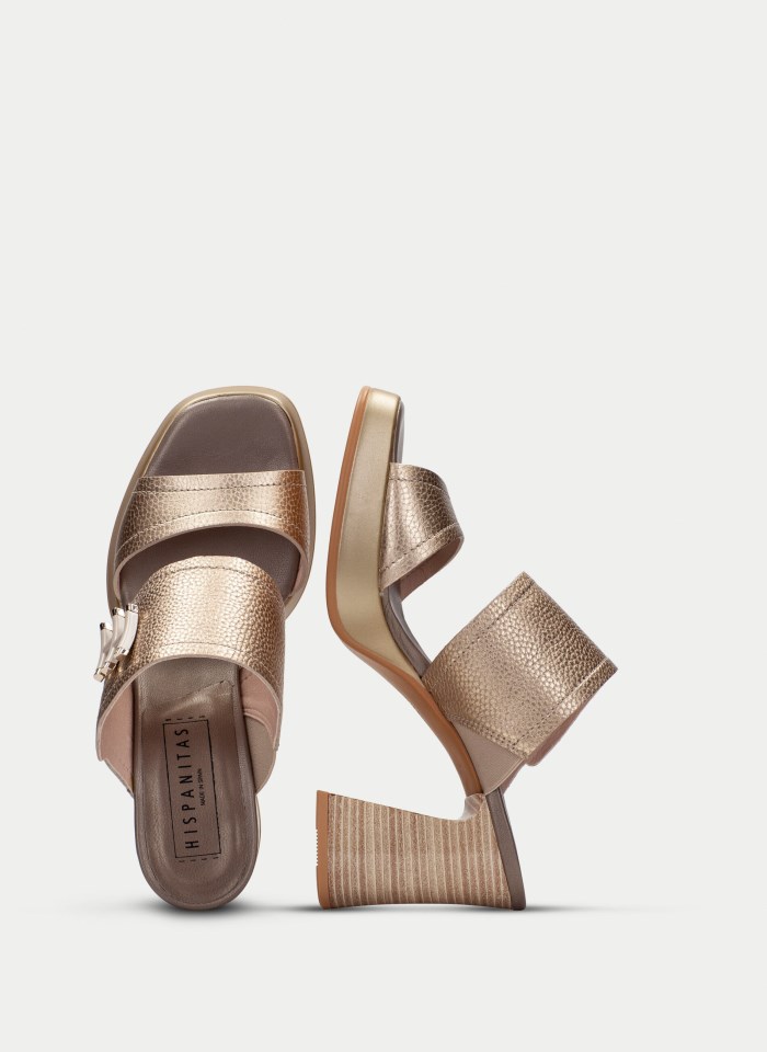 Hispanitas Sandalia Tacón Tahiti Oro