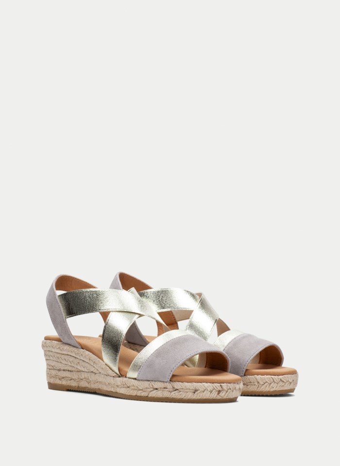 Hispanitas Espadrilles Yute Gris Oro