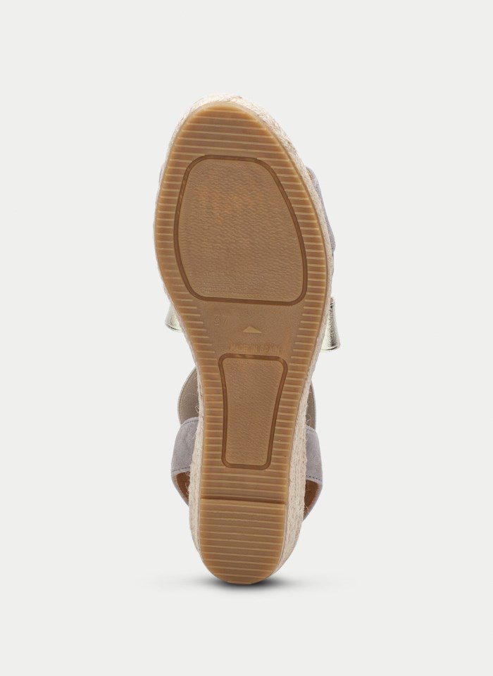 Hispanitas Espadrilles Yute Gris Oro