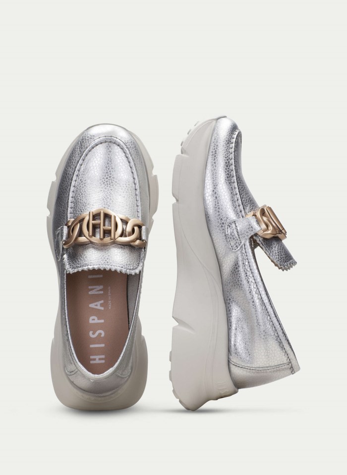 Hispanitas Mocasín Sport Hawai Plata