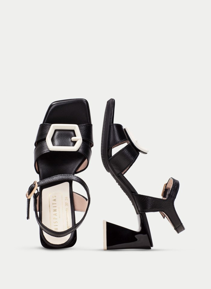 Hispanitas Sandalia Tacón Mallorca Negro