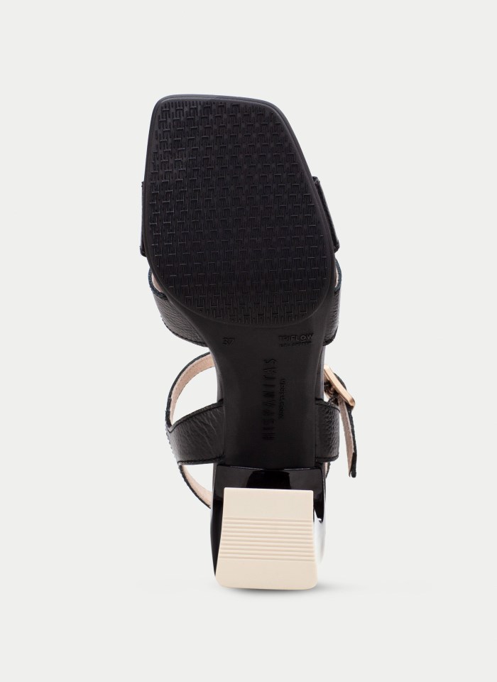 Hispanitas Sandalia Tacón Mallorca Negro