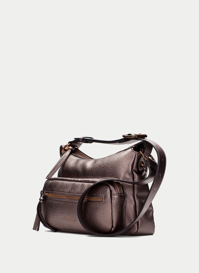 Hispanitas Bolso De Hombro Taupe Metalizado