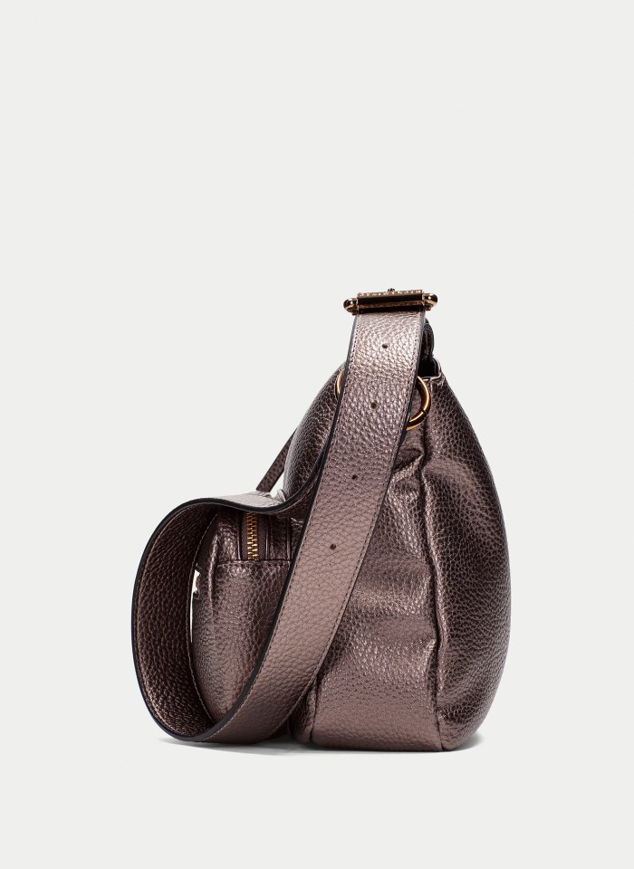 Hispanitas Bolso De Hombro Taupe Metalizado