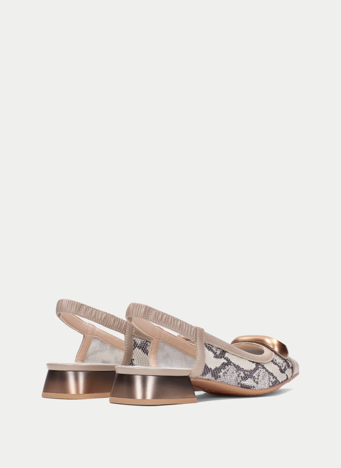 Hispanitas Zapato Plano Dali Python Taupe