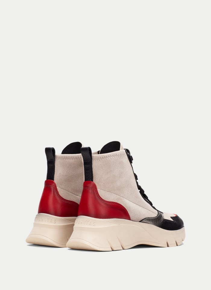 Hispanitas Botin Sport Helsinki Negro Milk Rojo
