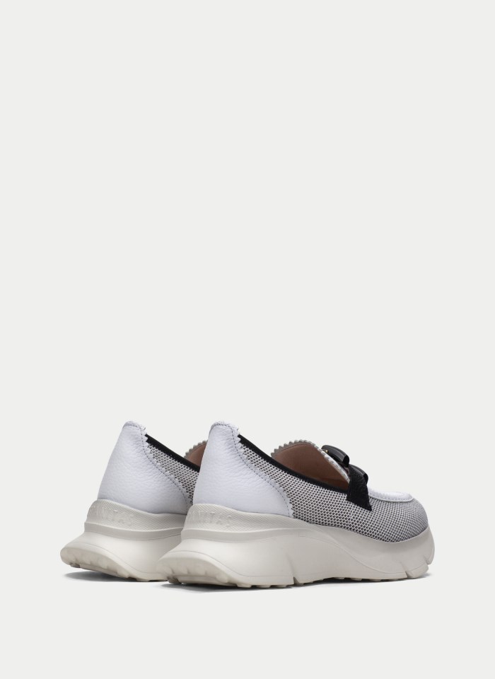 Hispanitas Mocasín Sport Hawai Blanco Negro