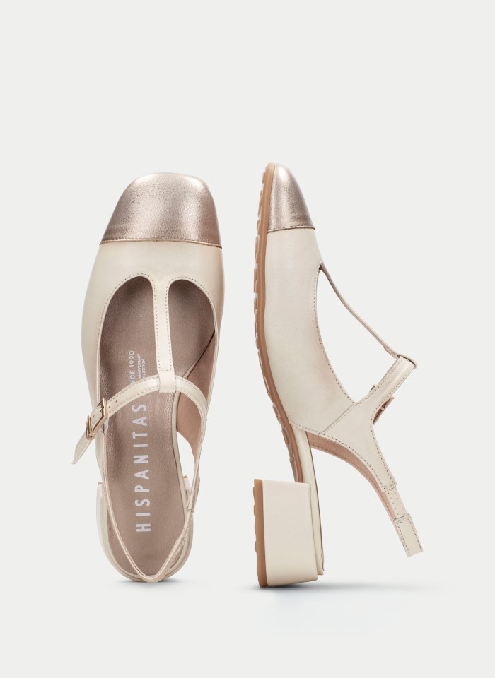 Hispanitas T Strap Oporto Latte Cava