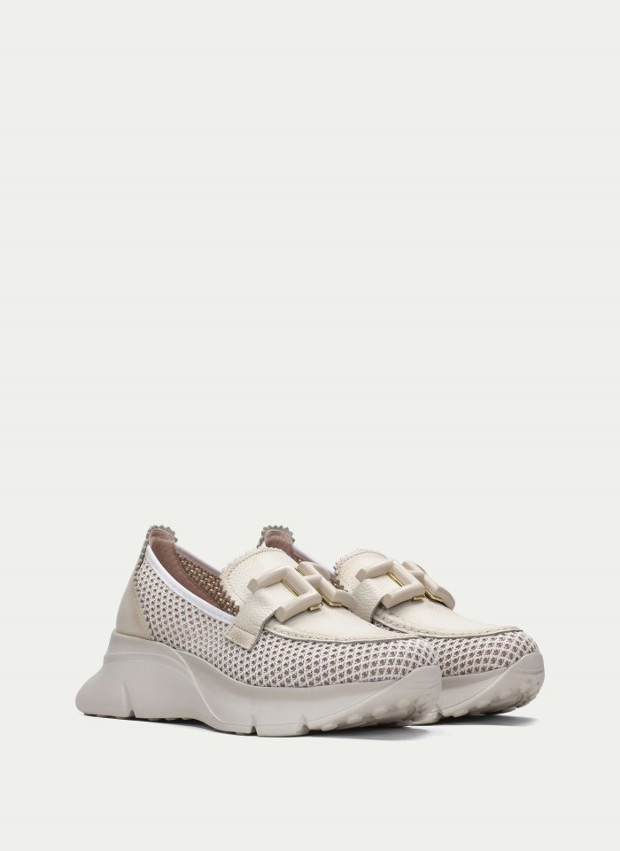 Hispanitas Mocasín Sport Hawai Crema