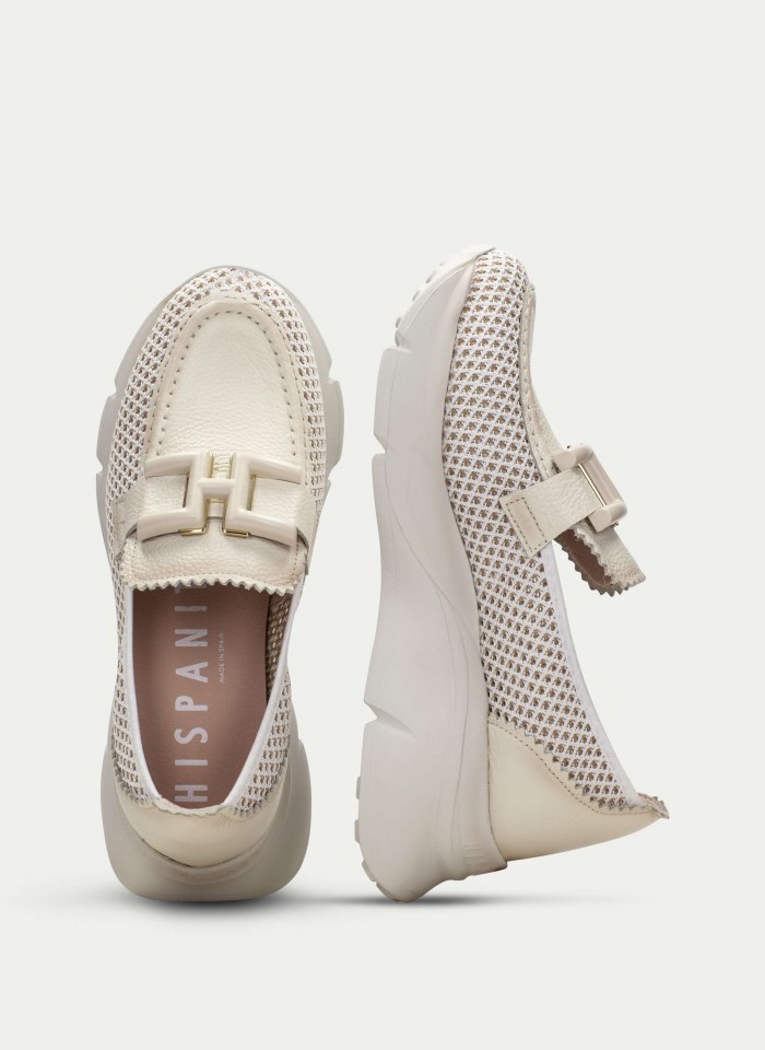Hispanitas Mocasín Sport Hawai Crema