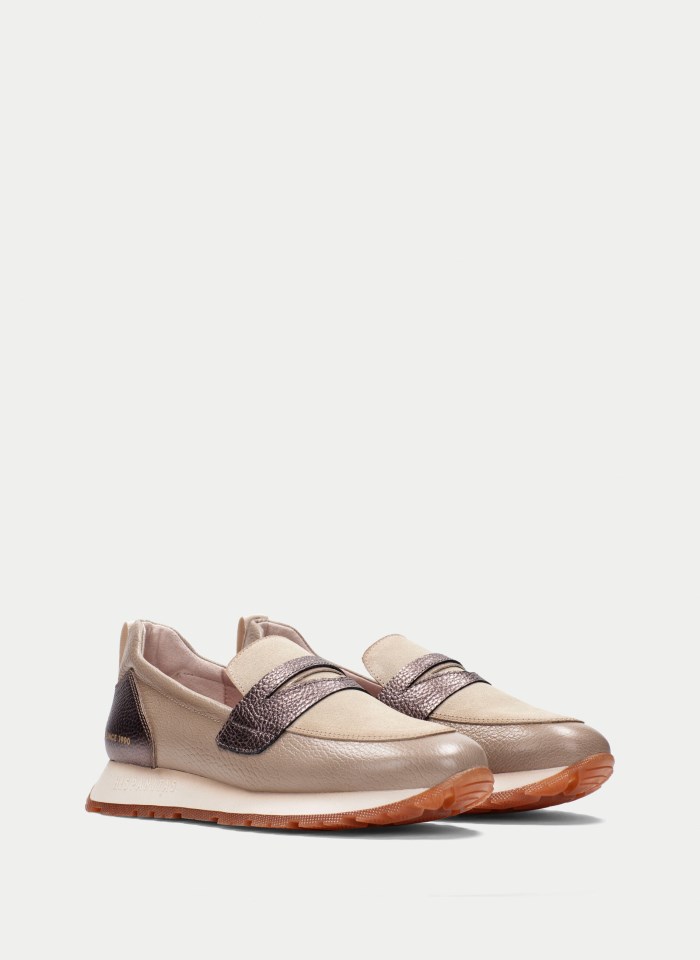 Hispanitas Mocasín Sport Kansas Crema Taupe