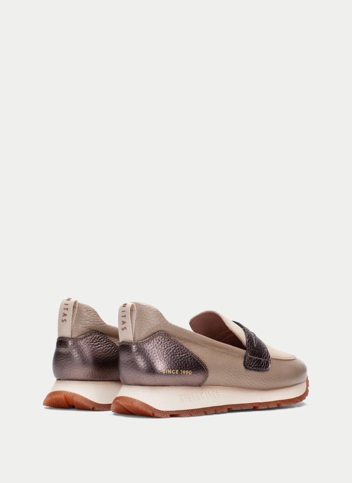 Hispanitas Mocasín Sport Kansas Crema Taupe