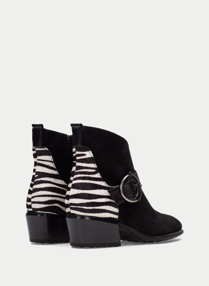 Hispanitas Botín Verona Negro Cebra