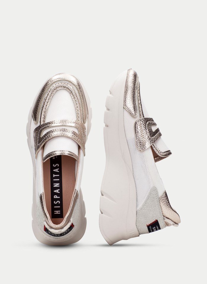 Hispanitas Mocasín Sport Habana Blanco Cava