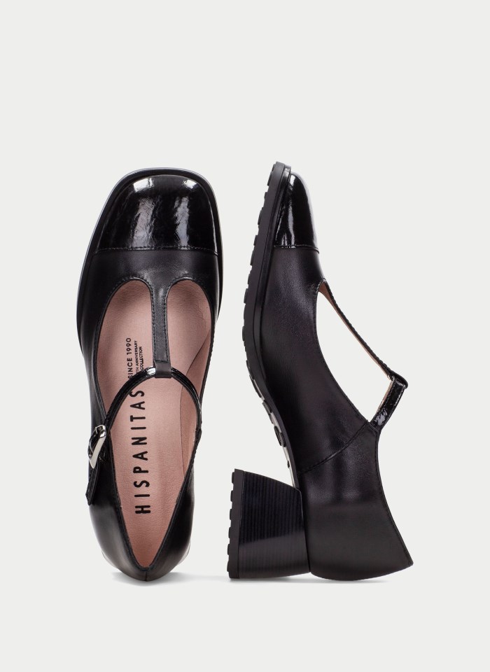 Hispanitas T Strap Marsella Negro