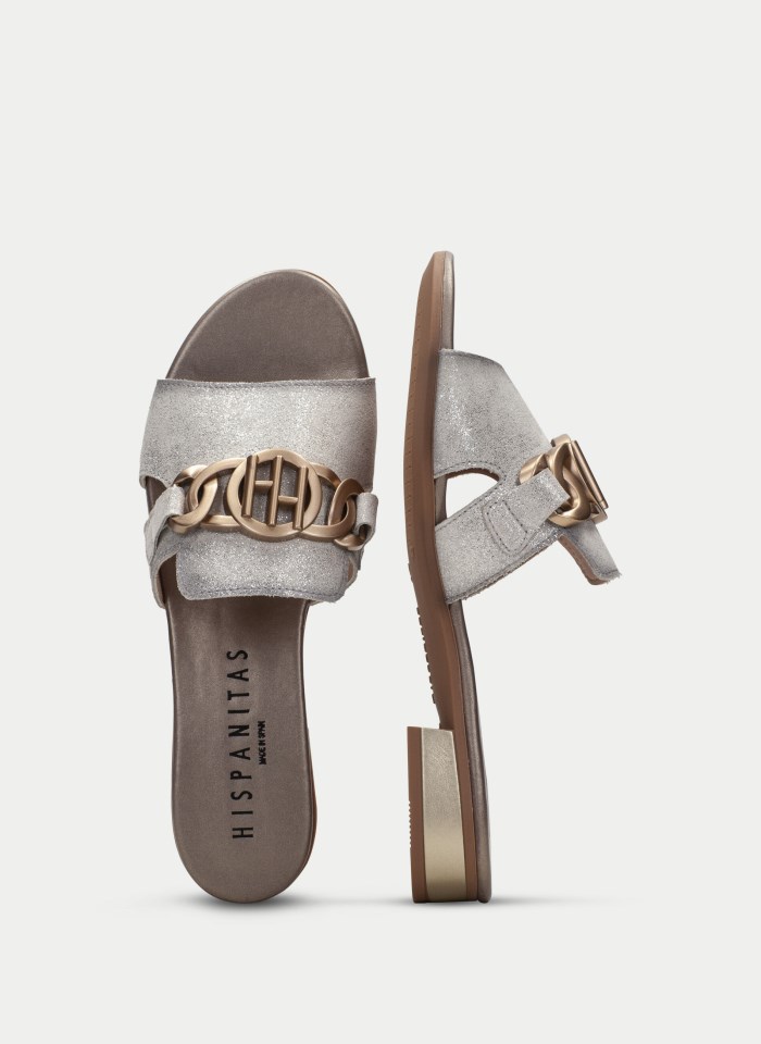 Hispanitas Sandalia Plana Lena Plata