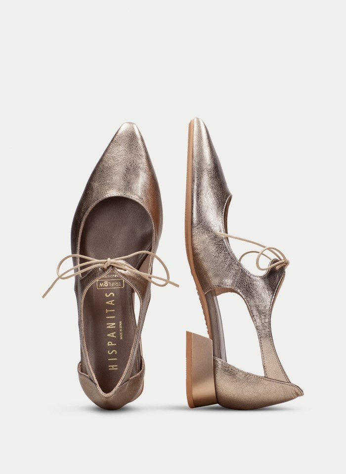 Hispanitas Zapato Plano Dali Oro