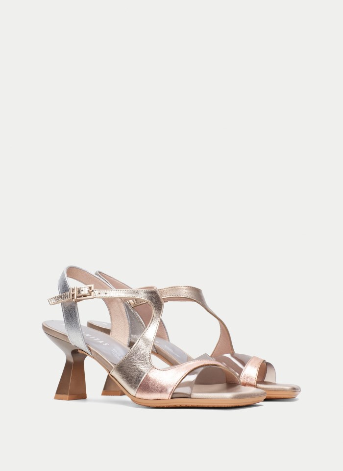 Hispanitas Sandalia Tacón Danielle Metalizados
