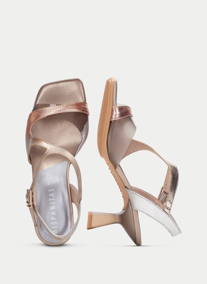 Hispanitas Sandalia Tacón Danielle Metalizados
