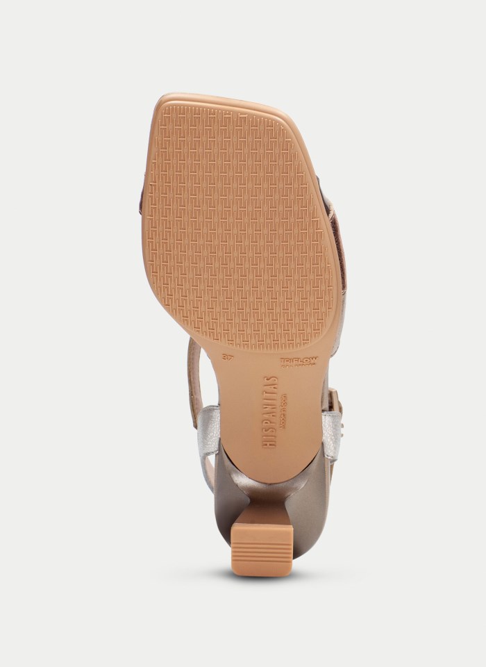 Hispanitas Sandalia Tacón Danielle Metalizados