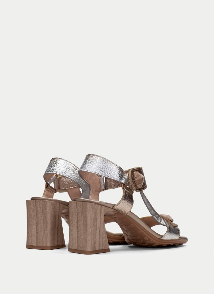 Hispanitas Sandalia Tacón Miami Metalizados