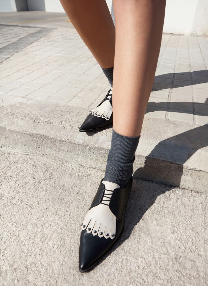 Hispanitas Zapato Plano Turin Negro Crema